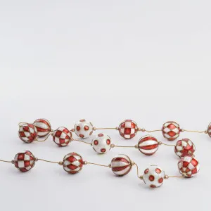 Checker Capiz Garland Red by Vixen & Velvet, a Christmas for sale on Style Sourcebook
