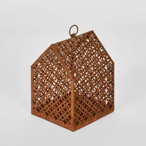 Meshe Rust Iron Candle Holder SML by Vixen & Velvet, a Christmas for sale on Style Sourcebook