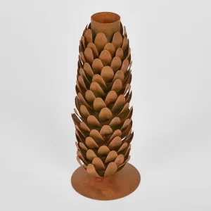 Pinecone Candle Stand 15cm by Vixen & Velvet, a Christmas for sale on Style Sourcebook