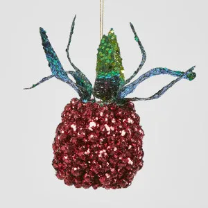 Shimmer Hanging Pineapple Red by Vixen & Velvet, a Christmas for sale on Style Sourcebook