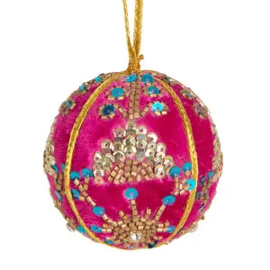 Velvet Blast Bauble Fuchsia by Vixen & Velvet, a Christmas for sale on Style Sourcebook