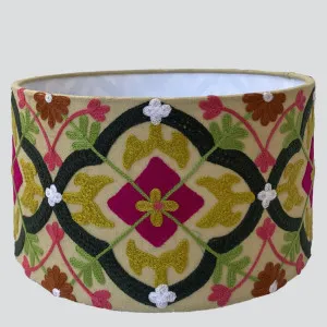 Mosaic Cottom Drum Shade Pink / Mustard Multi by Ruby Star, a Lamp Shades for sale on Style Sourcebook