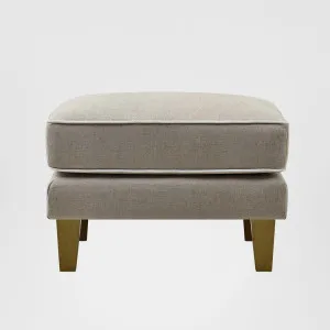Bondi Hamptons Ottoman Natural W/White Piping by OneWorld Collection, a Ottomans for sale on Style Sourcebook