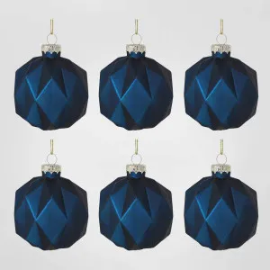 Midnight Boxed Set of 6 Baubles by Vixen & Velvet, a Christmas for sale on Style Sourcebook