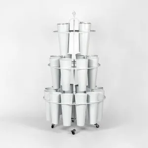 Bucket Stand 24 Bucket White by JMC FLORALS, a Wall Shelves & Hooks for sale on Style Sourcebook