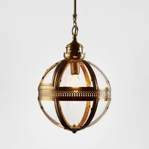 Saxon Ceiling Pendant Small Antique Brass by Emac & Lawton, a Pendant Lighting for sale on Style Sourcebook