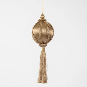 Silk Tassel Bauble Decoration Champagne by Vixen & Velvet, a Christmas for sale on Style Sourcebook