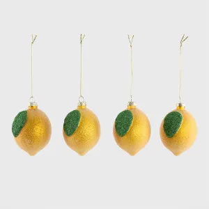 Sugared Lemon Decorations - Set of 4 by Vixen & Velvet, a Christmas for sale on Style Sourcebook