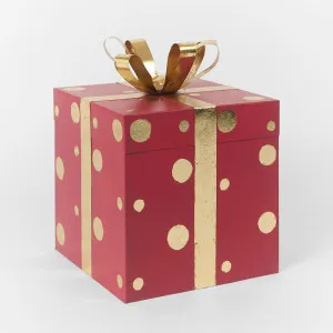 Antique Metal Polka Dot Present - Red & Gold by Vixen & Velvet, a Christmas for sale on Style Sourcebook