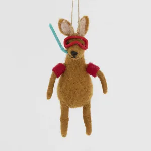 Scuba Kangaroo Hanging Tree Decoration by Vixen & Velvet, a Christmas for sale on Style Sourcebook