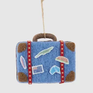 Aussie Suitcase Explorer Tree Decoration Blue by Vixen & Velvet, a Christmas for sale on Style Sourcebook