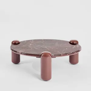 Nobo Coffee Table Large Matt Red Vein Marble/High Gloss by MRD Home, a Coffee Table for sale on Style Sourcebook