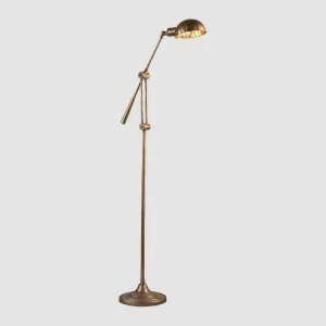 Calais Floor Lamp Antique Brass by Emac & Lawton, a Floor Lamps for sale on Style Sourcebook