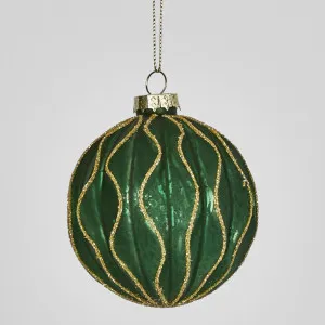 Wave Glass Baubles (Set of 6) by Vixen & Velvet, a Christmas for sale on Style Sourcebook