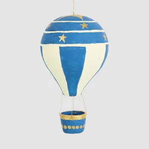 Mache Hot Air Balloon Large Blue by Vixen & Velvet, a Christmas for sale on Style Sourcebook