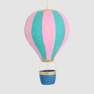 Mache Hot Air Balloon Large Pink Multi Stripe by Vixen & Velvet, a Christmas for sale on Style Sourcebook