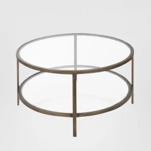 Palladium Brass Iron & Glass Coffee Table by OneWorld Collection, a Coffee Table for sale on Style Sourcebook