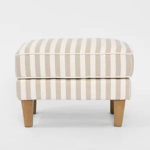 Bondi Hamptons Ottoman Natural Stripe by OneWorld Collection, a Ottomans for sale on Style Sourcebook