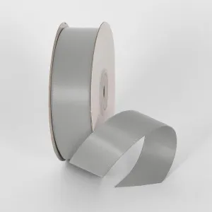 Light Silver 25mm Double Sided Satin Ribbon 25 Yards - P009 by JMC FLORALS, a Plants for sale on Style Sourcebook