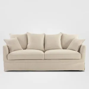 Noosa Hamptons 3 Seat Sofa Beige Linen Blend by OneWorld Collection, a Sofas for sale on Style Sourcebook