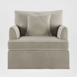 Byron Hamptons Armchair Natural W/White Piping by OneWorld Collection, a Chairs for sale on Style Sourcebook