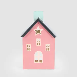 Hand Painted Metal Pink Cottage by Vixen & Velvet, a Christmas for sale on Style Sourcebook