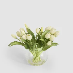 Real Touch Tulip in Water Vase White by Florabelle Living, a Plants for sale on Style Sourcebook