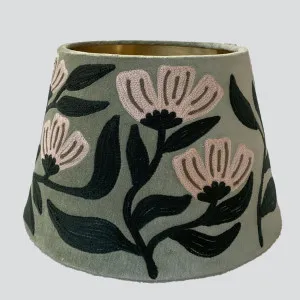 AD Daisy Velvet Tapered Shade Sage Green by Ruby Star, a Lamp Shades for sale on Style Sourcebook