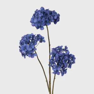 Mini Hydrangea Spray With 3 Heads Dk Blue by Florabelle Living, a Plants for sale on Style Sourcebook