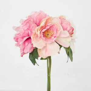 Peony Bouquet Mixed 30cm Light Pink by Florabelle Living, a Plants for sale on Style Sourcebook