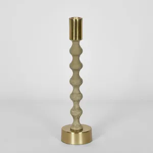 Elsa Candle Stand Medium Beige Gloss by Florabelle Living, a Candle Holders for sale on Style Sourcebook