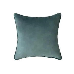 55cm Throw Cushion Teal Velvet by OneWorld Collection, a Cushions, Decorative Pillows for sale on Style Sourcebook