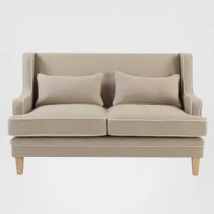 Bondi Hamptons 2 Seat Sofa Natural W/ White Piping by OneWorld Collection, a Sofas for sale on Style Sourcebook