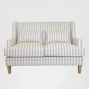Bondi Hamptons 2 Seat Sofa Natural Stripe W/White Piping by OneWorld Collection, a Sofas for sale on Style Sourcebook