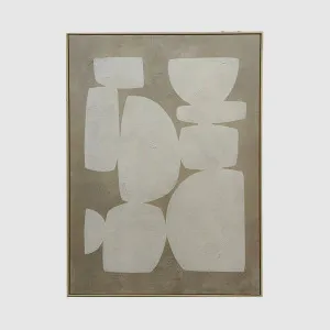 Stones Abstract Textured Canvas Wall Art 100x140cm by MRD Home, a Prints for sale on Style Sourcebook