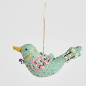 Felt Dove Hanging Decoration Green by Vixen & Velvet, a Christmas for sale on Style Sourcebook