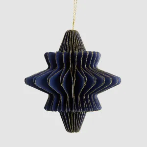 Paper Star Decoration Small Blue by Vixen & Velvet, a Christmas for sale on Style Sourcebook