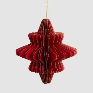 Paper Star Decoration Small Red by Vixen & Velvet, a Christmas for sale on Style Sourcebook