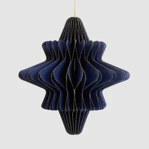 Paper Star Decoration Large Blue by Vixen & Velvet, a Christmas for sale on Style Sourcebook