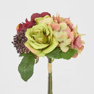 Rose Hydrangea Bouquet 28cm Pink & Green by Florabelle Living, a Plants for sale on Style Sourcebook