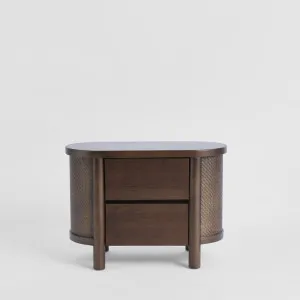 Coolum Bedside Table Dark Walnut by Florabelle Living, a Bedside Tables for sale on Style Sourcebook