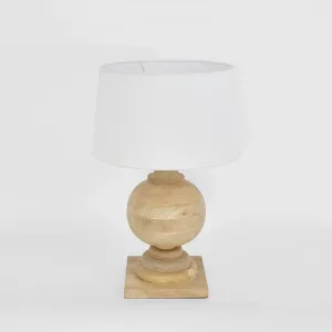 Coach Table Lamp Natural With White Shade by Emac & Lawton, a Table & Bedside Lamps for sale on Style Sourcebook