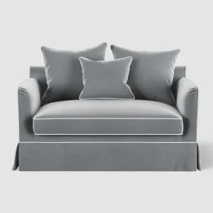 Noosa Hamptons 1.5 Seat Sofa Bed Grey W/White Piping by OneWorld Collection, a Sofas for sale on Style Sourcebook