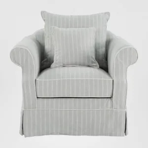 Avalon Hamptons Armchair Cloud Stripe by OneWorld Collection, a Chairs for sale on Style Sourcebook