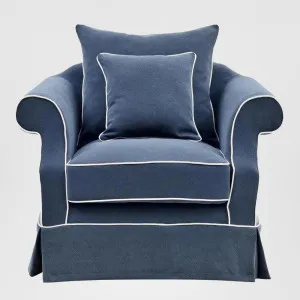 Avalon Hamptons Armchair Navy by OneWorld Collection, a Chairs for sale on Style Sourcebook