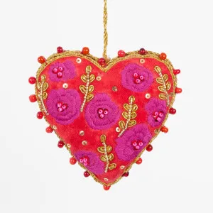 La Dolce Vita Florale Heart Tree Decoration by Vixen & Velvet, a Christmas for sale on Style Sourcebook