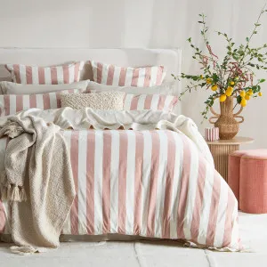 Habitat Milah Stripe Quilt Cover Set Clay by Habitat, a Quilt Covers for sale on Style Sourcebook