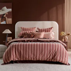 Habitat Ryder Reversible Stripe Quilt Cover Set Rust by Habitat, a Quilt Covers for sale on Style Sourcebook