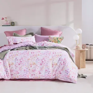 Pillow Talk Ophelia Reversible Floral/Dot Quilt Cover Set Pink by Pillow Talk, a Quilt Covers for sale on Style Sourcebook