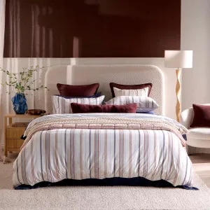 Habitat Regatta Reversible Stripe Quilt Cover Set Cream by Habitat, a Quilt Covers for sale on Style Sourcebook